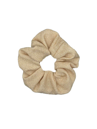 Gumka scrunchie złota brokatowa